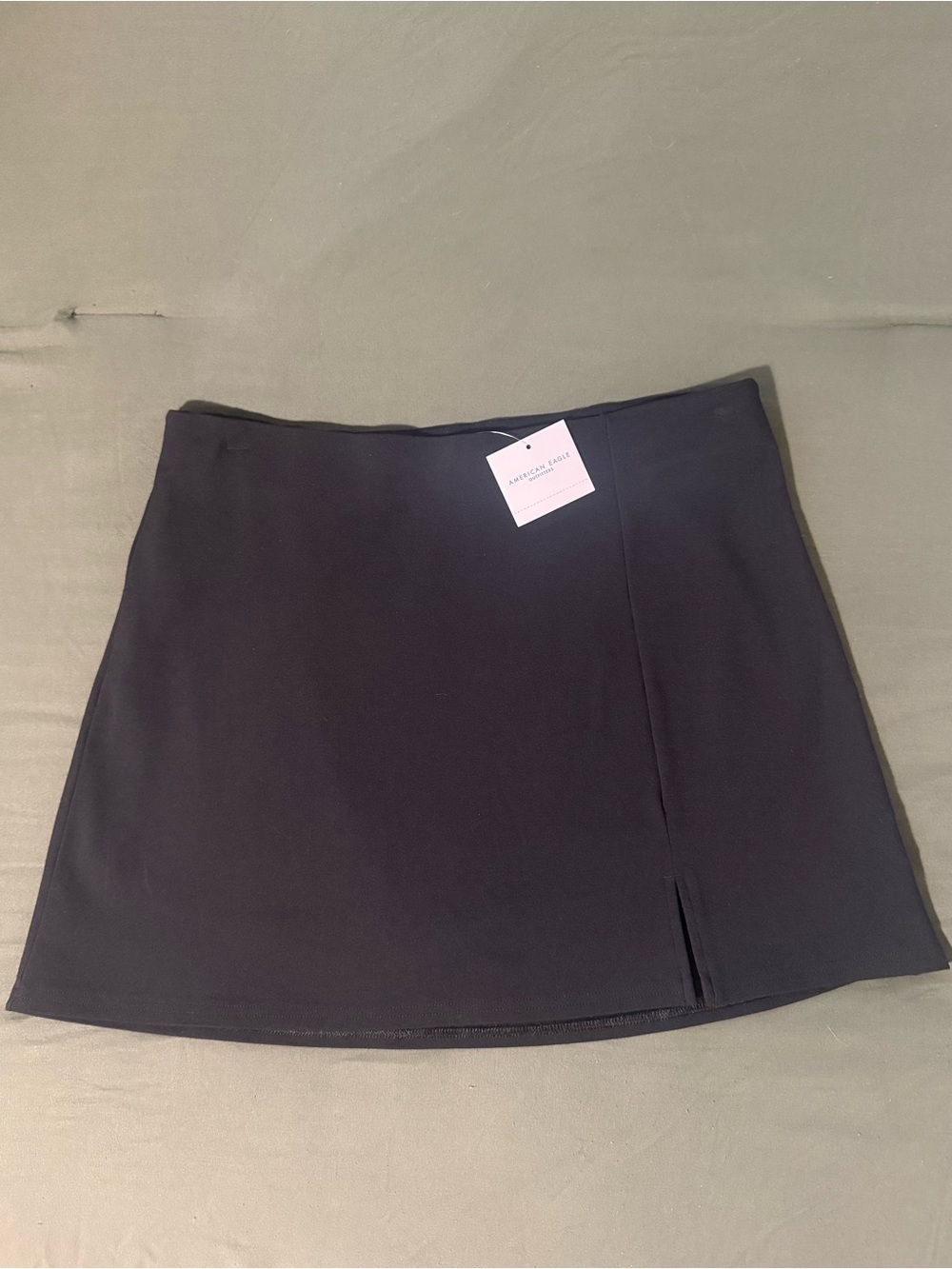 NWT American Eagle It Knit Mini Skort Black L